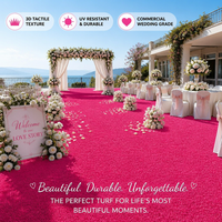 Gazon artificiel rose pour extérieur, pelouse synthétique anti-UV, tapis en plastique pour aménagement paysager et mariages