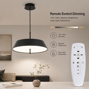 Luminaire suspendu moderne, corps en aluminium, diffuseur en acrylique, LED dimmable, télécommande tricolore, intérieur, pour salle à manger, salon - Product Image 4