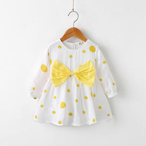 Vêtements pour bébés en gros, robe pour filles à manches longues à pois, vêtements pour enfants fabriqués en Chine, provenant d'Ebay - Product Image 2