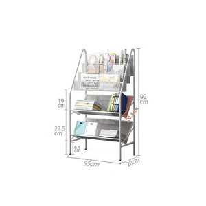 Libreria a 5 Ripiani Minimalista di Lusso Leggero, Senza Schienale, <span class=keywords><strong>in</strong></span> <span class=keywords><strong>Ferro</strong></span> <span class=keywords><strong>Battuto</strong></span>, da Terra, per Soggiorno e Camera da Letto, per Libri e Riviste - Product Image 3