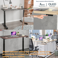 Nouvelle table de bureau réglable en hauteur à double moteur, colonne ronde standard, cadre métallique, vente directe usine