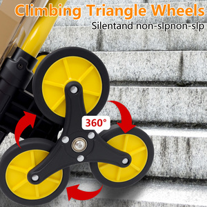 Nâng cấp Cầu Thang leo Dolly tay giỏ hàng gấp tay xe tải với telescoping xử lý/bánh xe/Bungee dây cho di chuyển, văn phòng - Product Image 3