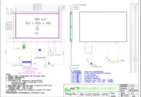 Módulo de Pantalla LCD TFT JDW de 7 Pulgadas, Pantalla Táctil Capacitiva, Resolución 800x480, Brillo de 500 cd/m², Interfaz Paralela TTL RGB-24bit