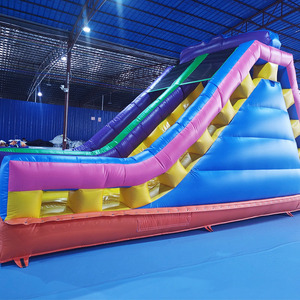 Parcours d'obstacles gonflable commercial pour adultes, avec toboggan et mur d'escalade, en PVC, 6m x 7m - Product Image 3