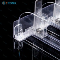 Diviseur d'étagère en plastique au détail de bouteilles intelligentes transparentes et poussoir réfrigérateur et congélateur de supermarché étagères de vente au détail