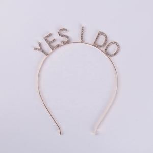 Dropshipping Bridal Shower Bachelorette Party Hair Accessory to Be Bridesmaid Team Bride Yes I Do <b>Tiara</b> Headband - Product Image 4