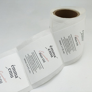 Fabrictextile sticker tự dính vải cotton Ribbon nhãn cho chai nước hoa - Product Image 5