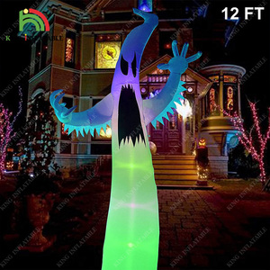 Fantasmi gonfiabili bianchi Halloween Cartoon all'ingrosso personalizzato Indoor Outdoor Yard Led Multicolor incandescente <span class=keywords><strong>Apparitions</strong></span> Decor - Product Image 3