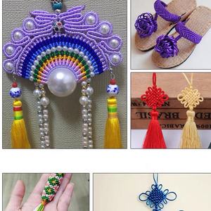 Cordon en macramé soyeux chinois de <span class=keywords><strong>2</strong></span>,5 mm, corde en nylon cirée, cordon de perlage en satin, dentelle tissée à la main, chaussures en dentelle, point de croix, crochet - Product Image 5