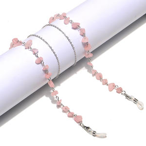 Sangles de lunettes de soleil en pierre naturelle lunettes perles de cristal <span class=keywords><strong>chaîne</strong></span> de lunettes pour femmes masque facial porte-lanière chakra <span class=keywords><strong>chaîne</strong></span> de lunettes - Product Image 6