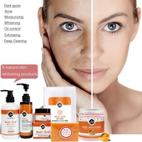 Meilleure vente KOJIC AICD OEM Ensemble de soins de la peau à l'acide kojique blanchissant en 7 jours or 24 carats sérum rose beauté coréenne