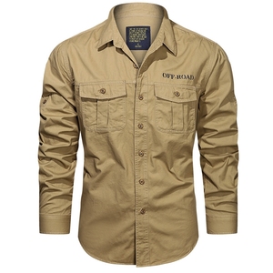 Camicia lunga primaverile da <span class=keywords><strong>uomo</strong></span> camicia da lavoro Casual in puro cotone camicia da <span class=keywords><strong>uomo</strong></span> sottile taglie forti giacca da <span class=keywords><strong>uomo</strong></span> di alta qualità presa di fabbrica - Product Image 4