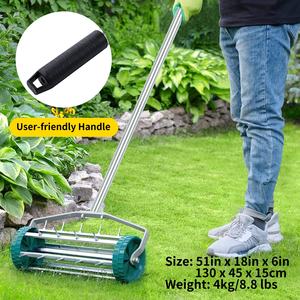 Vertak <span class=keywords><strong>Scarificateur</strong></span> <span class=keywords><strong>manuel</strong></span> à pousser pour <span class=keywords><strong>pelouse</strong></span>, 18 pouces, roulettes, aération du sol - Product Image 6