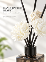 Ensemble diffuseur de parfum de luxe avec fleurs faites à la main, huile essentielle naturelle, parfum d'ambiance pour la maison, diffuseur d'arômes longue durée