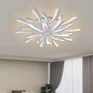 ไฟเพดาน LED แบบเรียบง่ายทันสมัยคุณภาพสูงโคมไฟอะคริลิคควบคุมระยะไกลทำจากโลหะติดตั้งบนพื้นผิวภายในอาคารสำหรับตกแต่งห้องรับประทานอาหารห้องนั่งเล่น - Product Image 3