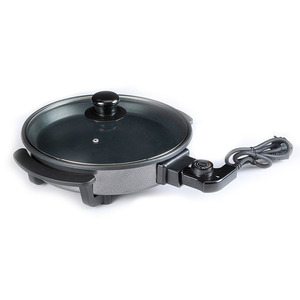 Eléctrica sartén antiadherente con control <span class=keywords><strong>de</strong></span> temperatura para pizza, sartén con tapa, sartén redonda, 1500W - Product Image 3