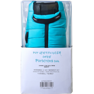 Manteau Pontis avec harnais XS 30 cm Aquamarine pour chiens, vêtements chauds d'hiver pour animaux de compagnie - Product Image 2