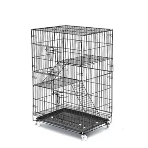 Trasportino Pieghevole in Metallo a 2 Porte per Cani, Gatti e Uccelli, Robusto e Resistente - Product Image 2