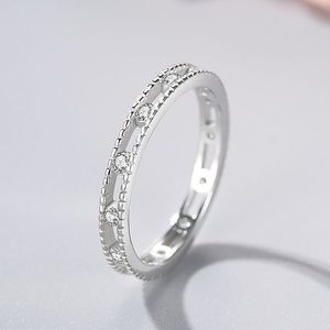 Nouvelle bague en argent S925 pour femme, édition coréenne, bague creuse élégante, bague de tempérament, bijoux de mariage pour femme - Product Image 4