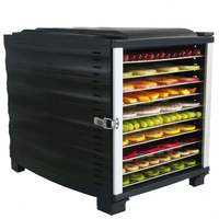 Tien Laag 10 Trays Huishoudelijke Gedroogde Fruitmachine Fruitdroger Groente Dehydrator Roestvrijstalen Grote Capaciteit Voedseldroger