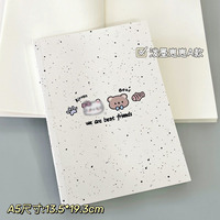 Carnet A5 Kawaii Minimaliste Créatif Anime 120 Pages – Papeterie Étudiant, Journal Mignon à Rayures Horizontales