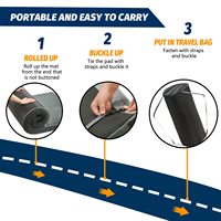 Matelas Portable Enroulable en Mousse à Mémoire de Forme pour Voiture, Camping, SUV, Plage, Mince Matelas de Sol pour Camping Familial
