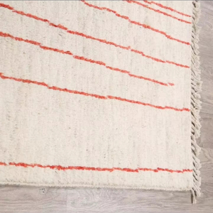 Alfombra anudada a mano de seda de lana bordada geométrica Tribal 5x7 de alta calidad para sala de estar hoteles restaurantes palacios de oración - Product Image 1