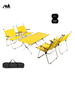 En gros, Ensemble de chaises de camping pliantes portables Kermit et table pliante en acier au carbone pour pique-nique extérieur et randonnée