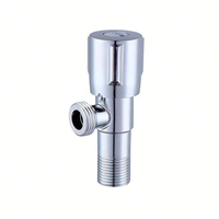 Válvula de ángulo de inodoro de acero inoxidable de doble salida moderna, Conector de interruptor de parada de agua cromado para uso en el baño