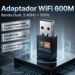 ELE-GATE WiFi AC 600M อะแดปเตอร์ USB การ์ดเครือข่ายไร้สายแบบดูอัลแบนด์สำหรับแล็ปท็อปพีซี - Product Image 3