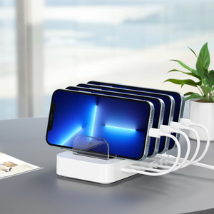 Vente en gros de chargeur rapide 4 en 1 pour téléphone portable Station <span class=keywords><strong>d</strong></span>'accueil Mini ordinateur de bureau portable Station de <span class=keywords><strong>charge</strong></span> rapide 4 ports USB - Product Image 2