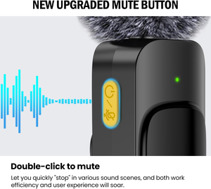 USB-C micro Lavalier Rechargeable 20m Transmission pince magnétique réduction du bruit pour Vloggers Streamers créateurs <span class=keywords><strong>de</strong></span> contenu en plein air - Product Image 5