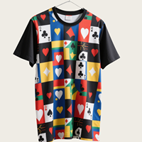 T-shirt décontracté à motif de poker As de pique noir pour homme-Mélange de polyester doux, col rond, manches courtes, lavable en machine
