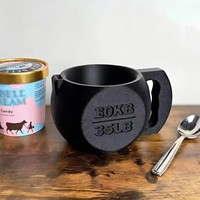 Nouvelle tasse en forme de kettlebell, tasse à eau créative pour la salle de sport, tasse à café originale, tasse à boire en résine multicolores pour la maison, cadeau pour les entraînements