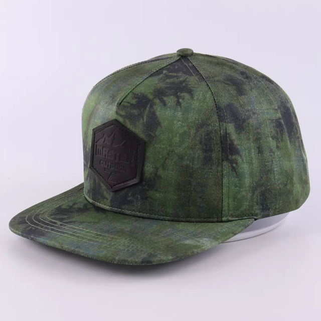 Custom 5 Panel Flat Visor Snapback Cap Polyester Twill Embroidery Metal Patch Logo Sublimation Printed Color BSCIOutdoor