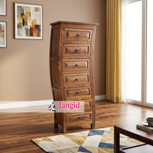 Cómoda Moderna de Madera de Mango Maciza con 7 Cajones, Artesanía India, Origen Rajasthan, Mueble de Almacenamiento - Product Image 4