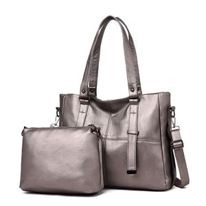 Bolso Tote de PU de Gran Capacidad, Diseño a Rayas, con Cierre, Portátil, Hermoso Bolso de Hombro y Mensajero, Moda 2023 - Product Image 1