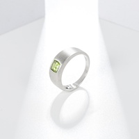 Bague pour homme en pierre précieuse naturelle péridot, fabriquée à la main, en argent 925, bagues classiques pour homme, plaquées rhodium, bijoux tendance pour femme