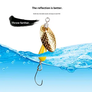 Esca Rotante in Metallo con Paillettes 5,5cm/2,8g Spinner a Lunga Gittata per Pesca in Acqua Dolce con Ami - Product Image 2
