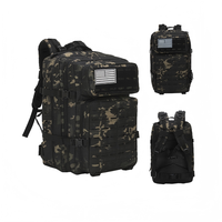 Sac à dos tactique personnalisé de 45-50L avec pochette pour ordinateur portable, compatible Molle, sac à dos de randonnée pour voyages en plein air