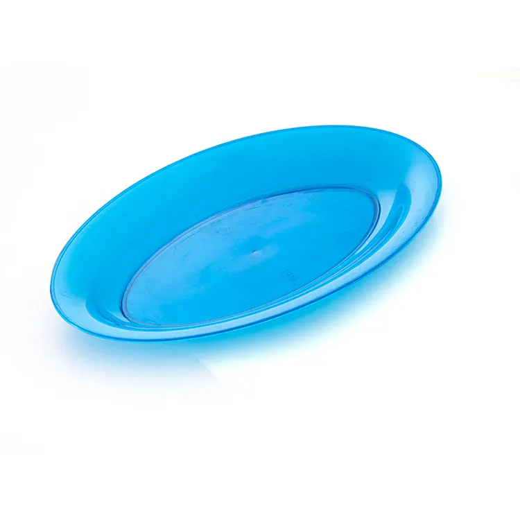 Disposable Plastic Cutlery Ps Oval Tray Oval Plate Small Size