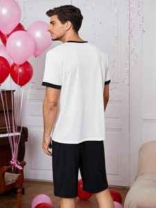 Pigiama produce <span class=keywords><strong>pigiami</strong></span> in tessuto di cotone estivo abbinato per uomo e donna - Product Image 4