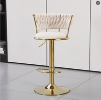 Chaise de bar moderne réglable en hauteur, tabouret de bar pivotant avec dossier, chaise de bar très confortable
