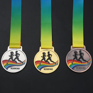 Ucuz özel metal emaye spor trail çalışır çalışan altın gümüş bronz ödülü 1st 2nd 3rd 1 2 3 madalyası şerit - Product Image 6