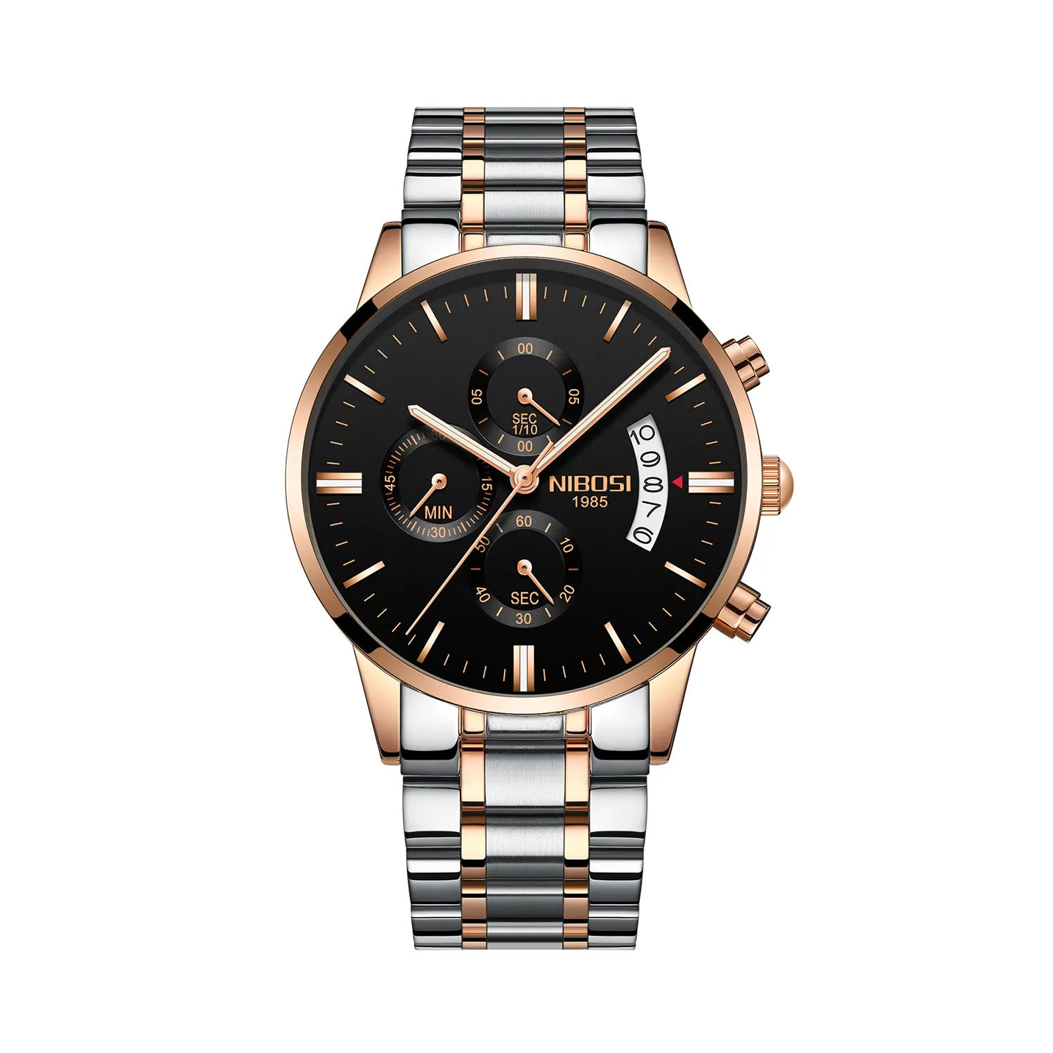 สีเงินสีโรสโกลด์สีดำ