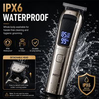 Kit de toilettage pour homme MRY 6 en 1, tondeuse à barbe, tondeuse à cheveux, rasoir à grille, tondeuse à poils de nez, tondeuse corporelle, rechargeable par type C, IPX6