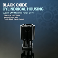 Manchon de fixation cylindrique en alliage d'acier inoxydable usiné CNC de haute précision, finition oxyde noir, pour usinage OEM