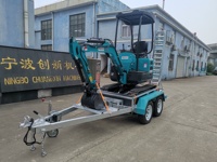 Remorque pour excavatrice Chuangxin 2026, capacité 4500 kg, certifiée CE/Norme australienne, plateforme 1400x1860 mm en acier galvanisé à chaud