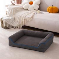 Canapé canin moderne et confortable pour chiens-Lit de jour en tissu doux pour animaux de compagnie avec confort rembourré