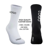 2 paires de chaussettes Hane Crew à semelle éponge, mode sport basketball, écologiques, respirantes, épaisses, printemps